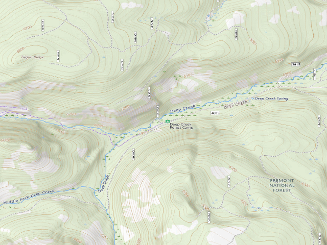 USGS topographic map of Deep Creek