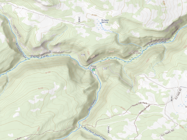 USGS topographic map of Deep Creek