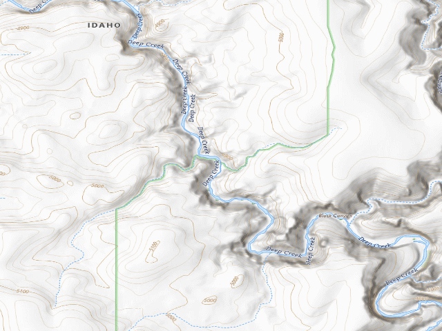 USGS topographic map of Deep Creek Wild And Scenic River