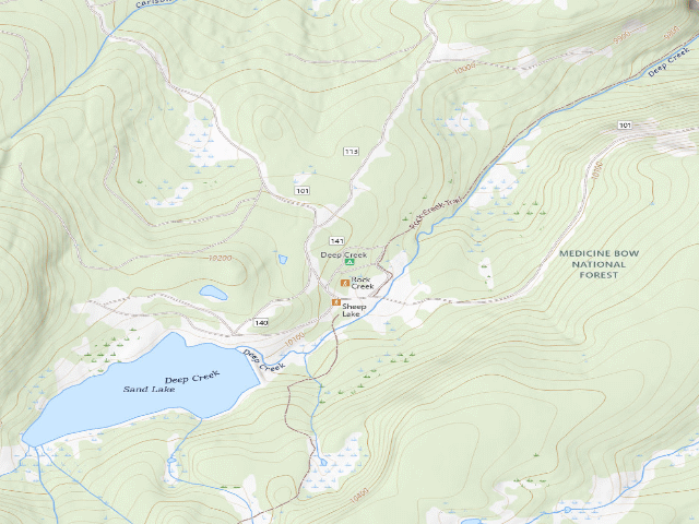 USGS topographic map of Deep Creek