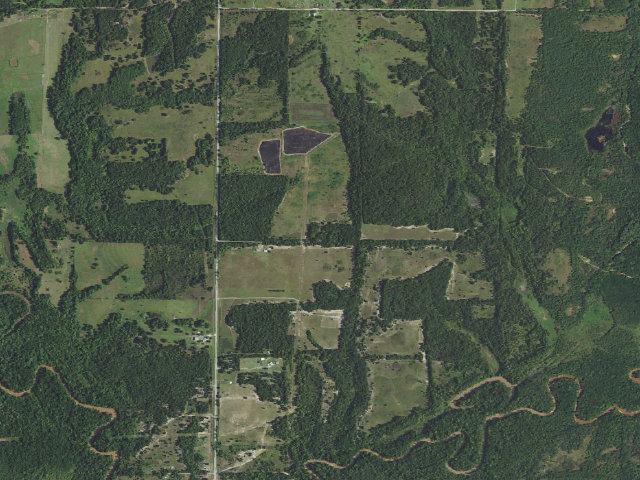 Aerial image of Deep Fork WMA Entrance 7 Camping (Deep Fork WMA)