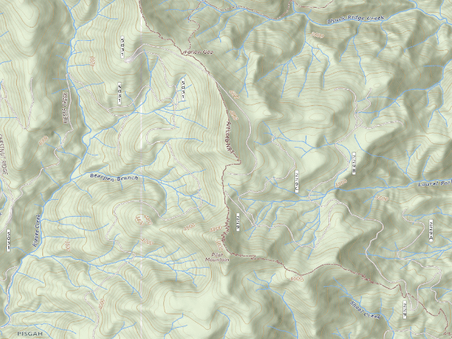 USGS topographic map of Deep Gap Shelter