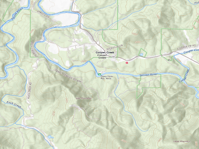 USGS topographic map of Deep Hole Recreation Area