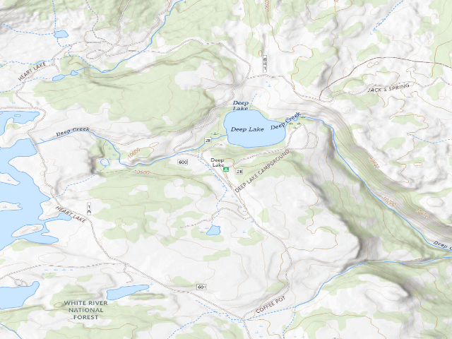 USGS topographic map of Deep Lake