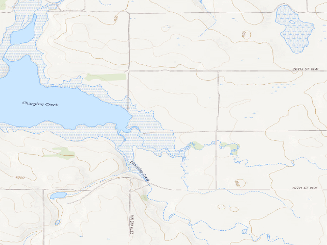 USGS topographic map of Deepwater Creek WMA (McLean County)
