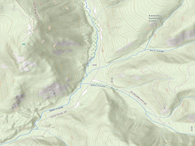USGS topographic map of Deer Creek Road 13