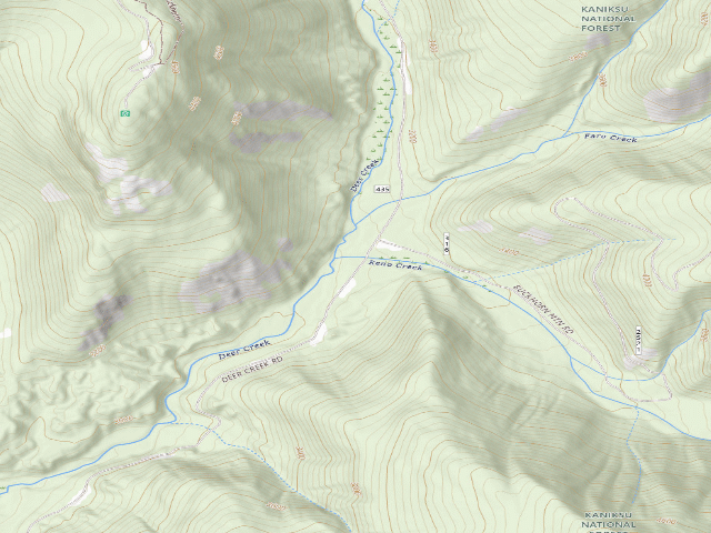 USGS topographic map of Deer Creek Road 14