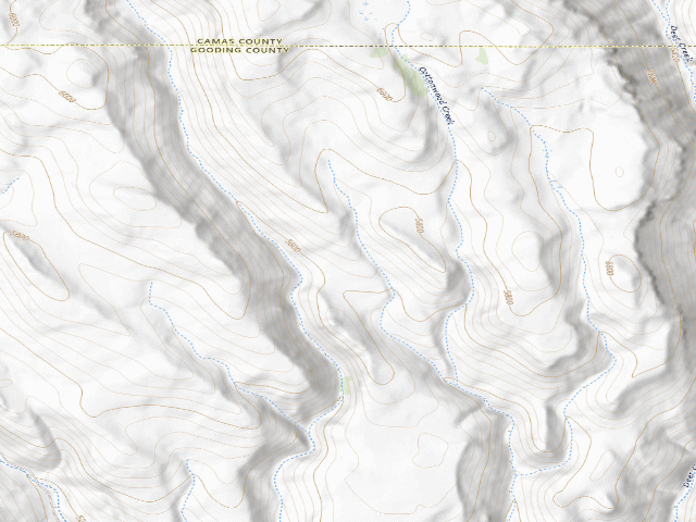 USGS topographic map of Deer Creek Wilderness Study Area