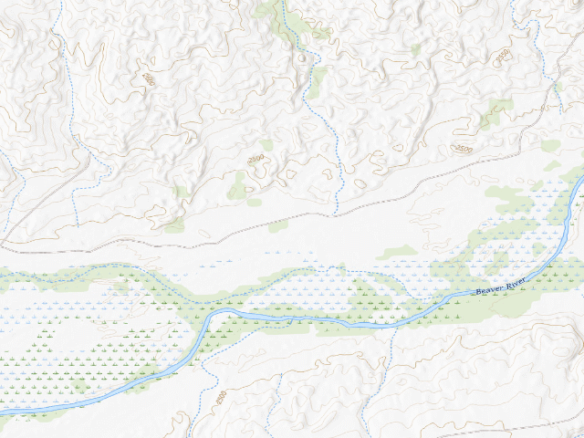 USGS topographic map of Deer Hunter Camp (Beaver River WMA)