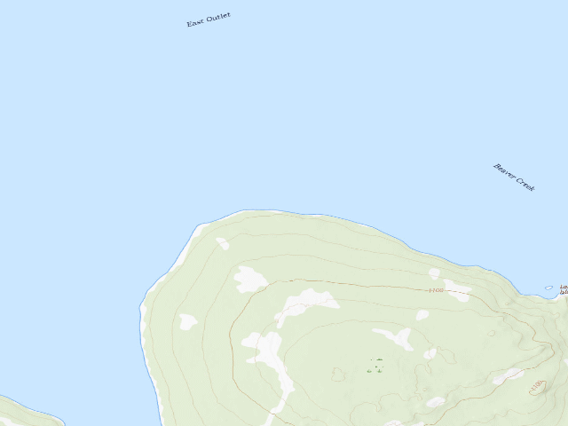 USGS topographic map of Deer Island (Moosehead Lake Shoreline Public Land)