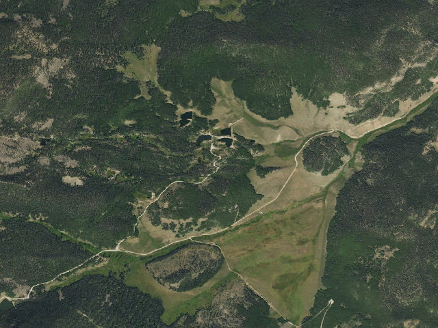 Aerial image of Deer Lakes Campground