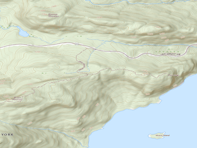 USGS topographic map of Deer Leap Campsite 1 (Lake George Wild Forest)
