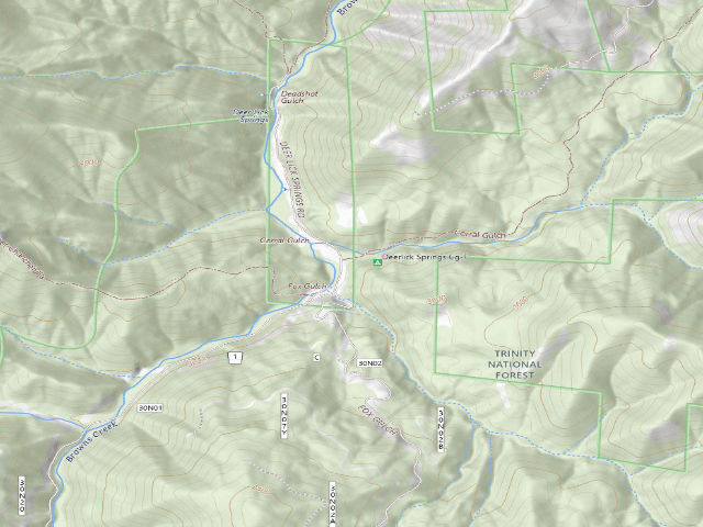 USGS topographic map of Deer Lick Springs Campground