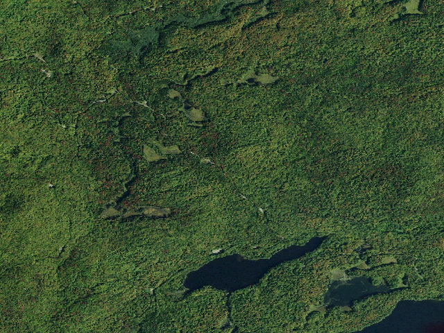 Aerial image of Deer Pond Road Roadside Tentsite [DEC #3616] (Blue Mountain Wild Forest)