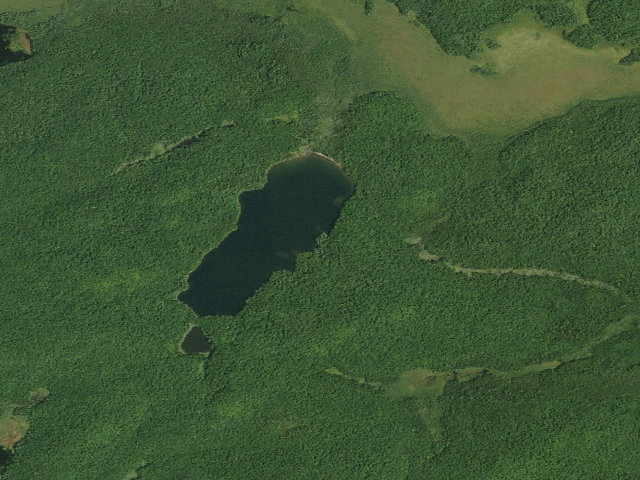 Aerial image of Deer Pond Site 2 (Saranac Lakes Wild Forest)