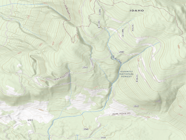 USGS topographic map of Deer Ridge 05