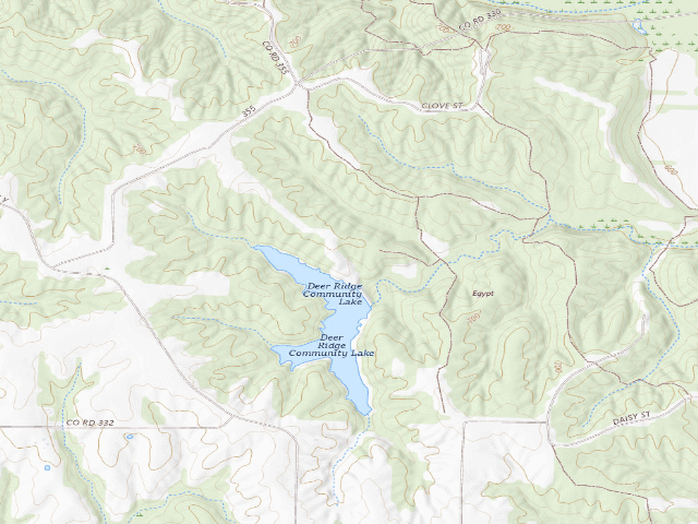 USGS topographic map of Deer Ridge Conservation Area