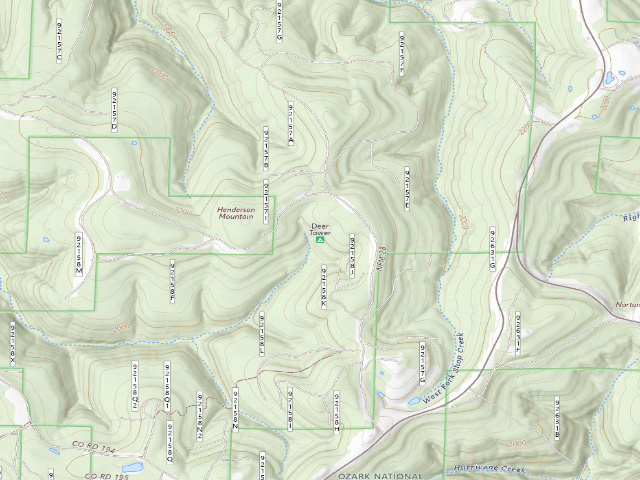 USGS topographic map of Deer Tower