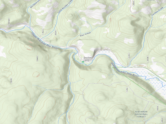 USGS topographic map of Deerhorn Forest Camp