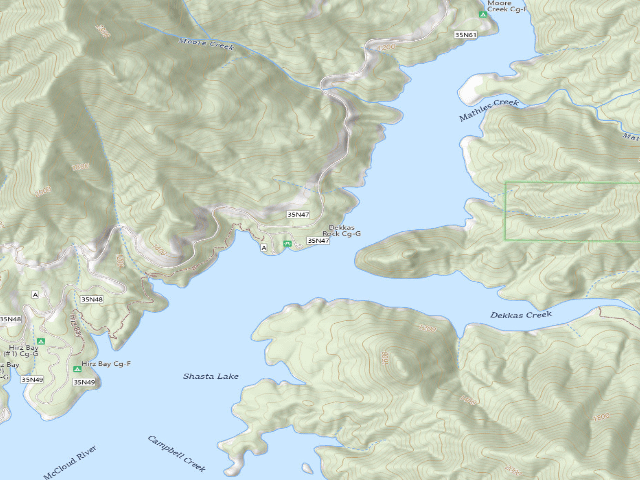 USGS topographic map of Dekkas Rock Cg-G