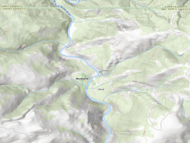 USGS topographic map of Del Norte County
