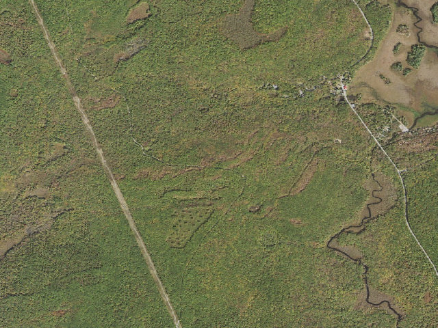 Aerial image of Delaware State Forest roadside campsite E010 Little Ledge