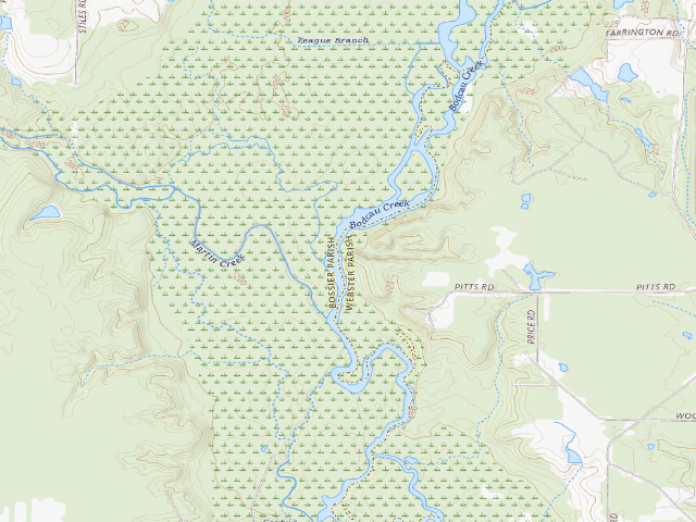 USGS topographic map of Della Field Primitive Camping