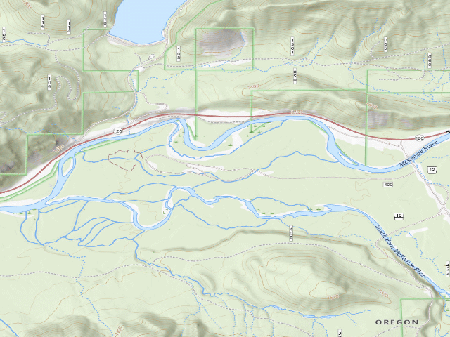 USGS topographic map of Delta Campground