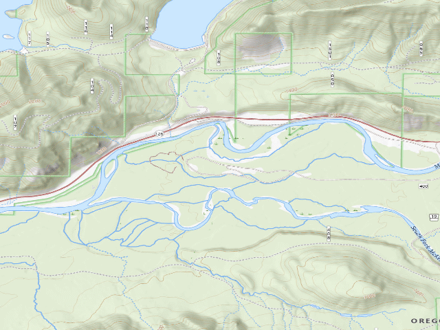 USGS topographic map of Delta Campground