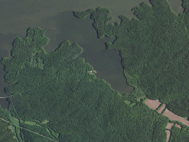Aerial image of Demumbers Bay Backcountry Area & Boat Ramp at Land Between The Lakes