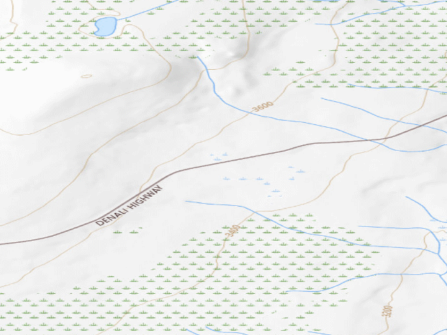 USGS topographic map of Denali Highway