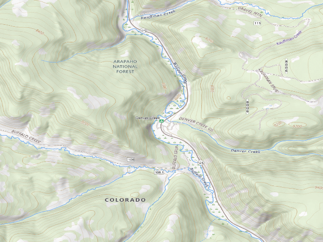 USGS topographic map of Denver Creek