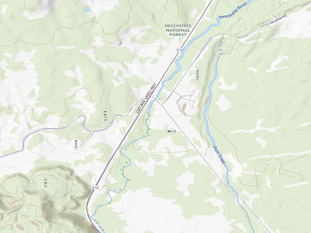 USGS topographic map of Deschutes Bridge