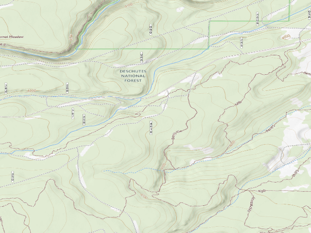 USGS topographic map of Deschutes National Forest