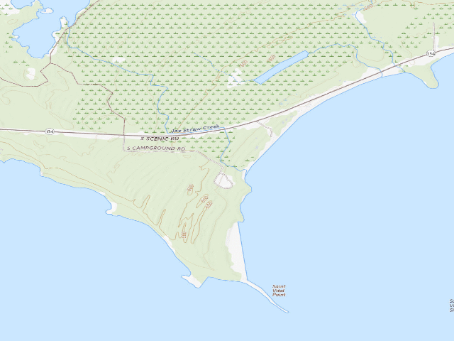USGS topographic map of DeTour State Forest Campground