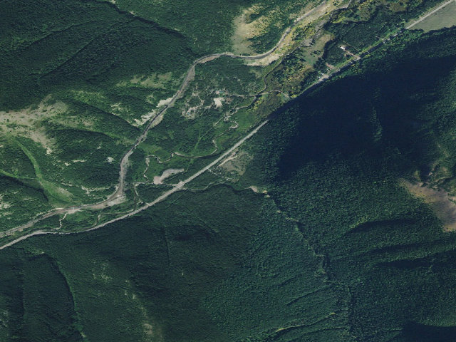 Aerial image of Devil Creek Campground