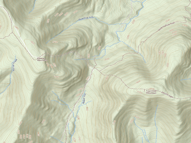 USGS topographic map of Devil's Path / Mink Hollow Junction -- Primitive Campsite [DEC #16531] (Indian Head Wilderness)