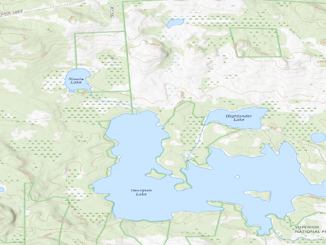 USGS topographic map of Devilfish Lake Site 1