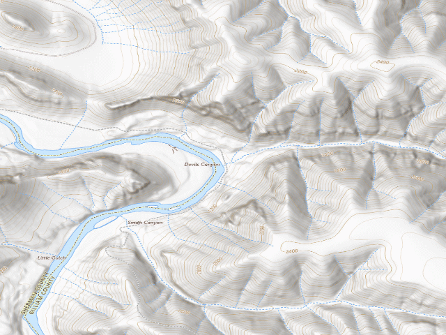 USGS topographic map of Devils Canyon
