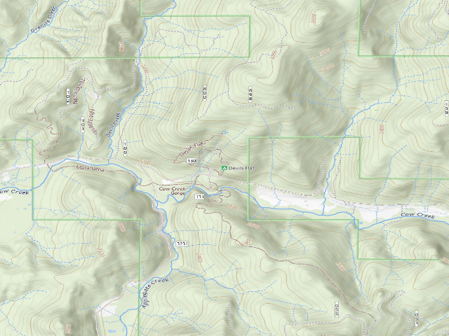 USGS topographic map of Devils Flat