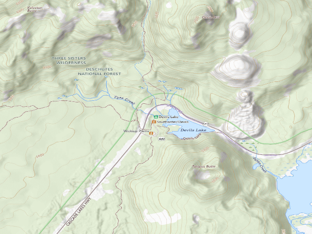 USGS topographic map of Devils Lake