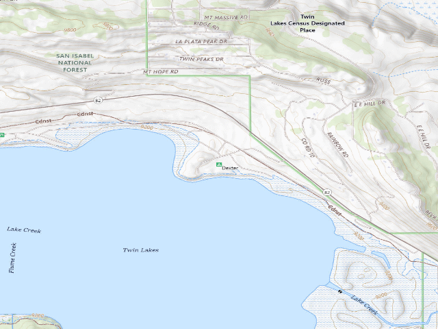 USGS topographic map of Dexter
