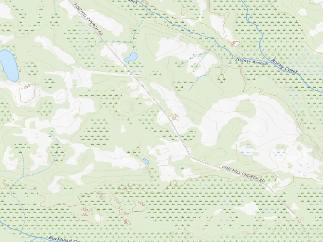 USGS topographic map of Di-Lane WMA Primitive Campground #1
