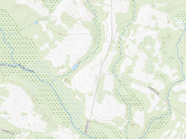 USGS topographic map of Di-Lane WMA Primitive Campground #2