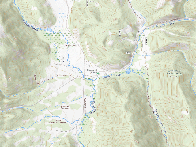 USGS topographic map of Diamond Creek