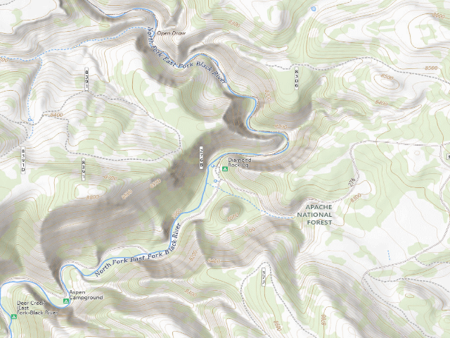 USGS topographic map of Diamond Rock Cg
