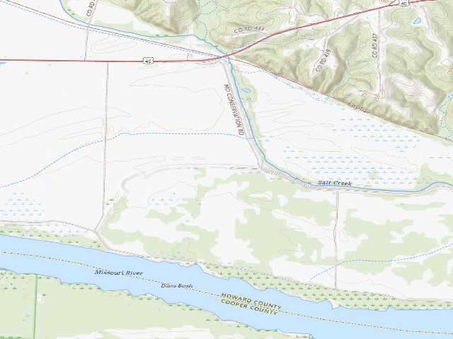 USGS topographic map of Diana Bend Conservation Area