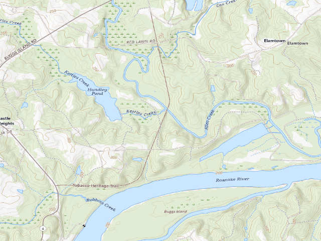 USGS topographic map of Dick Cross WMA