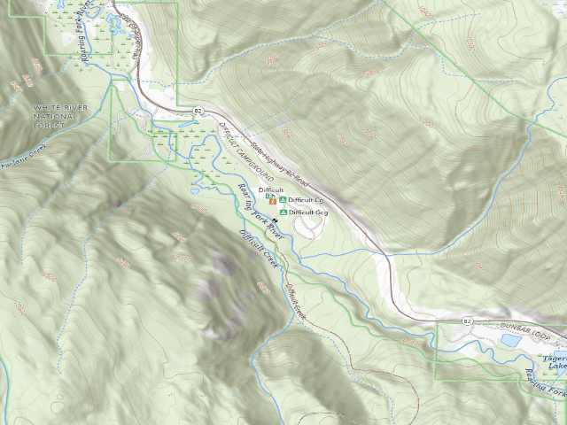 USGS topographic map of Difficult Gcg