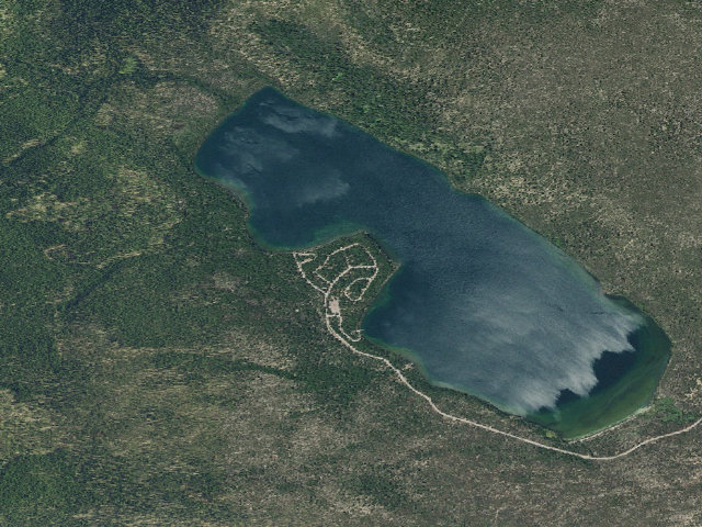 Aerial image of Digit Point Campground